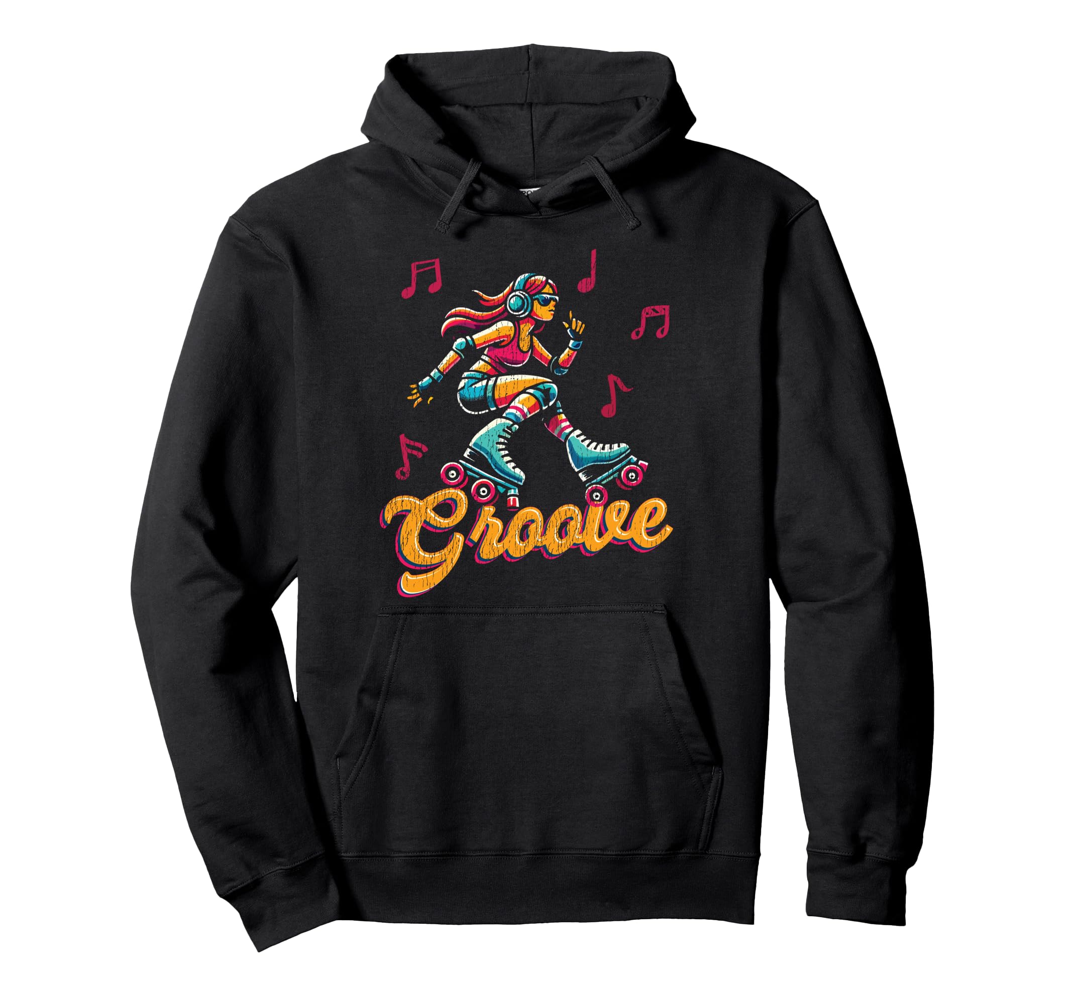 Roller Skating Skate 1970S Groove Hoodie - Graphic Print Unisex - T-Shirt, Sweatshirt, Hoodie