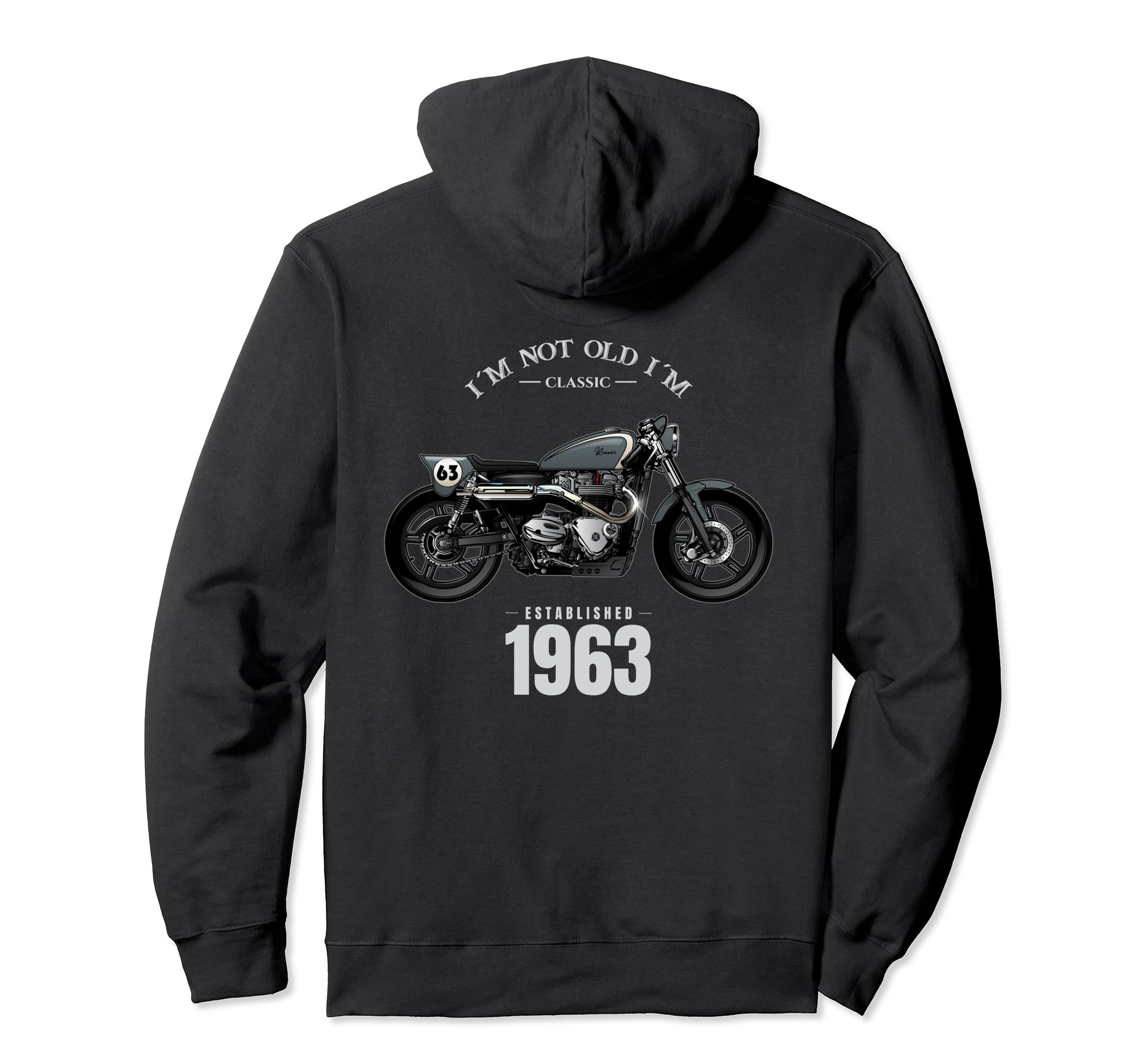 61St Birthday Gift Motorcycle Hoodie - Fun Novelty Design Unisex - T-Shirt, Sweatshirt, Hoodie