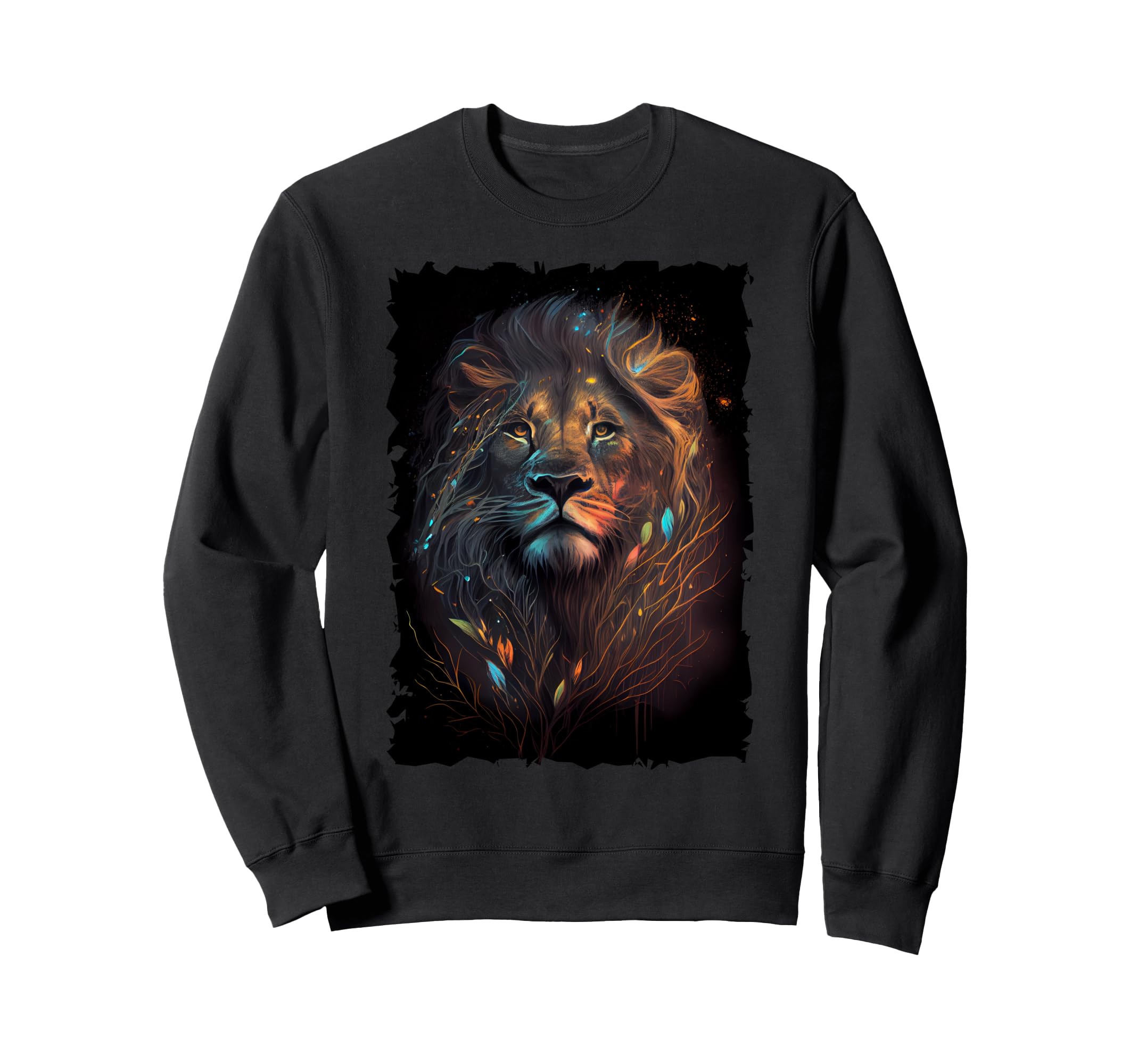 Majestic Lion Silhouette Sunset Sweatshirt - Novelty Apparel Men Women - T-Shirt, Sweatshirt, Hoodie
