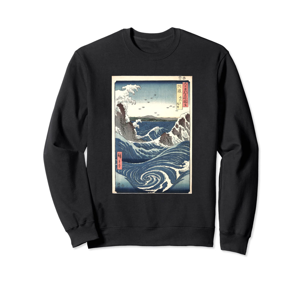 Japanese Woodblock Whirlpool Art Sweatshirt - Novelty Apparel Men Women - T-Shirt, Sweatshirt, Hoodie