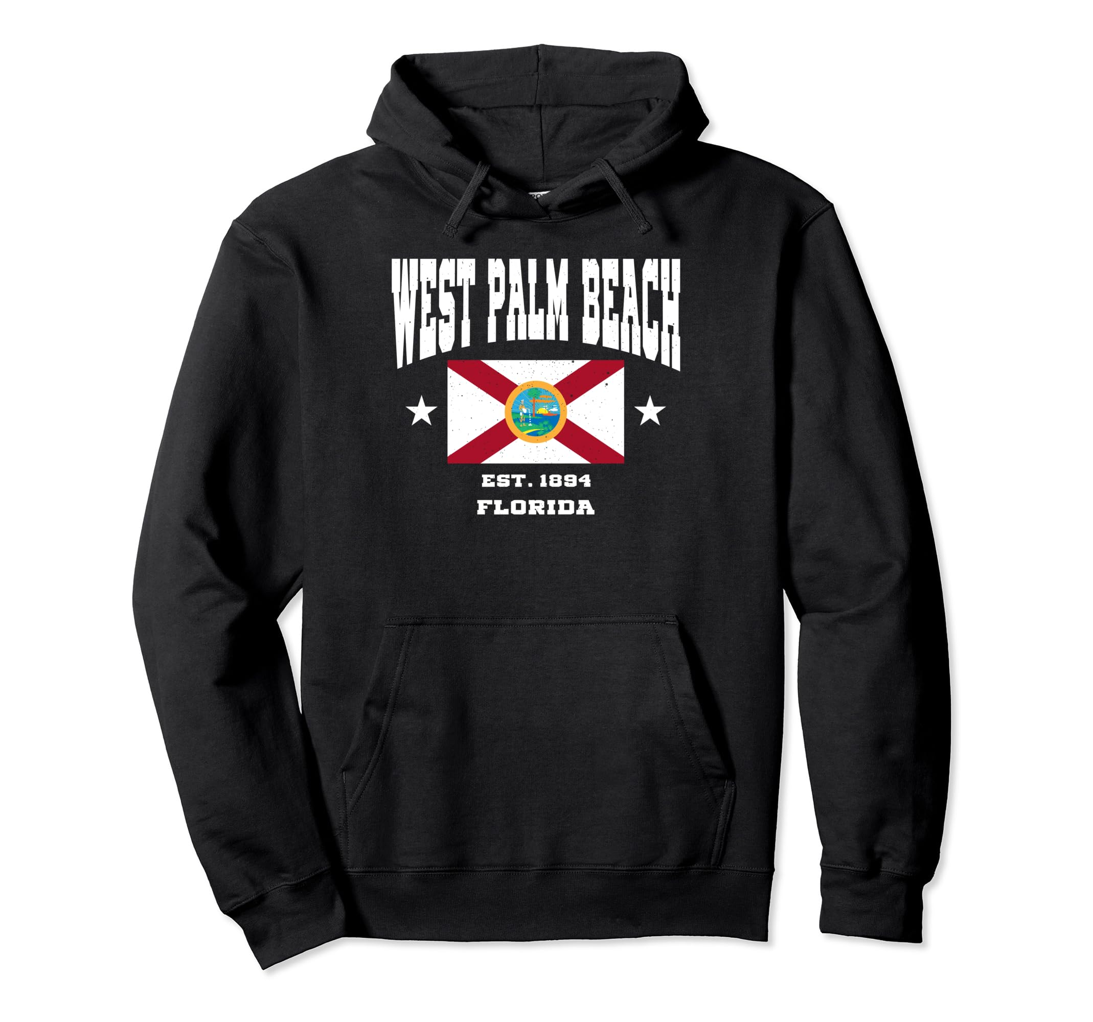 West Palm Beach Florida Fl Throwback Hoodie - Streetwear Style Unisex - T-Shirt, Sweatshirt, Hoodie