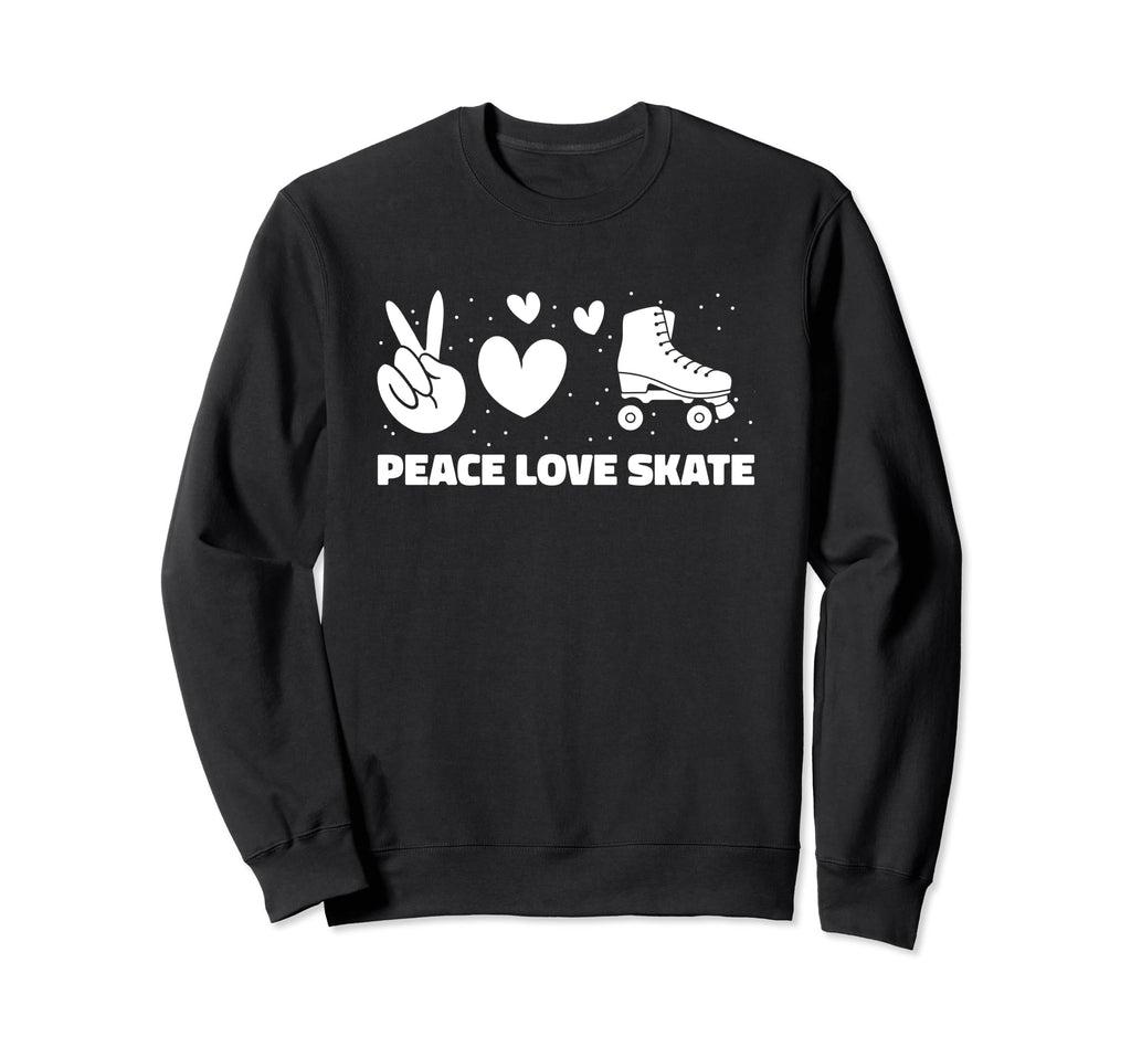 Roller Skating Skates Skater Peace Sweatshirt - Trendy Graphic Men Women - T-Shirt, Sweatshirt, Hoodie