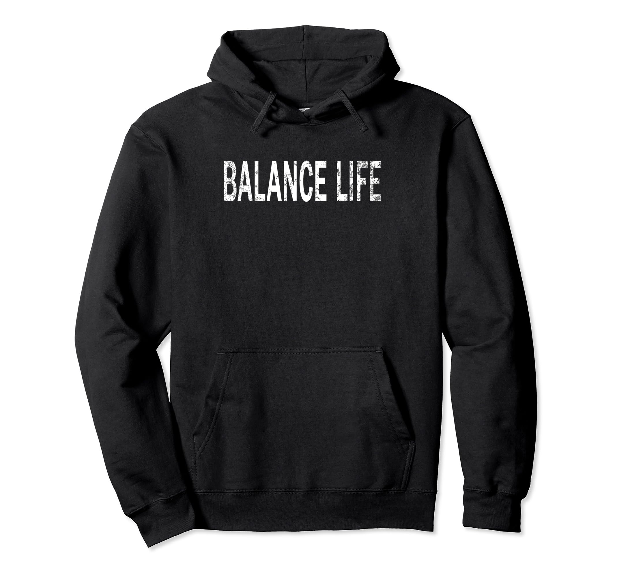 Balance Life Distressed Mindfulness Hoodie - Graphic Print for Adults - T-Shirt, Sweatshirt, Hoodie