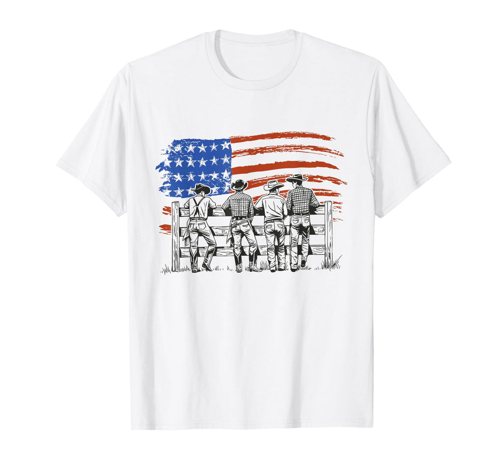 Patriotic Western Cowboys American T-Shirt - Unique Graphic for Adults - T-Shirt, Sweatshirt, Hoodie