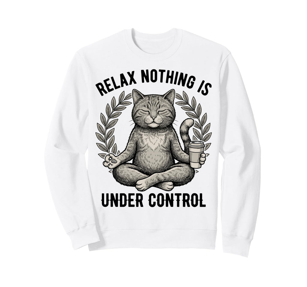 Relax Nothing Is Under Control Yoga Sweatshirt - Fun Novelty Design Unisex - T-Shirt, Sweatshirt, Hoodie