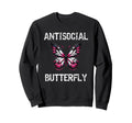 Antisocial Butterfly Introvert Sweatshirt - Aesthetic Graphic for Adults - T-Shirt, Sweatshirt, Hoodie