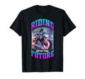 Motorcycle Riding Into Future T-Shirt - Trendy Graphic for Adults - T-Shirt, Sweatshirt, Hoodie