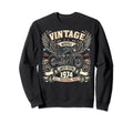 1974 Born 1974 Birthday Motorcycle Sweatshirt - Minimalist Print Unisex - T-Shirt, Sweatshirt, Hoodie