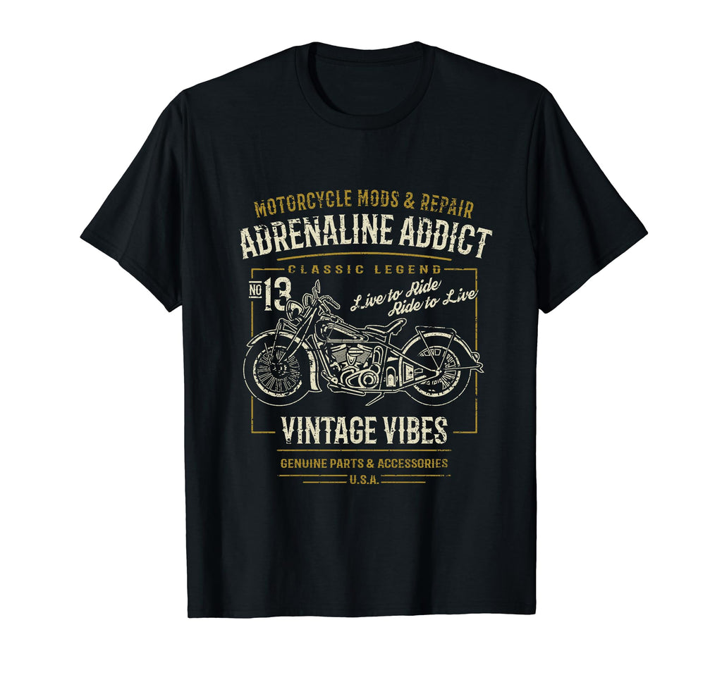 Motorcycle Distressed T-Shirt - Novelty Apparel for Adults - T-Shirt, Sweatshirt, Hoodie