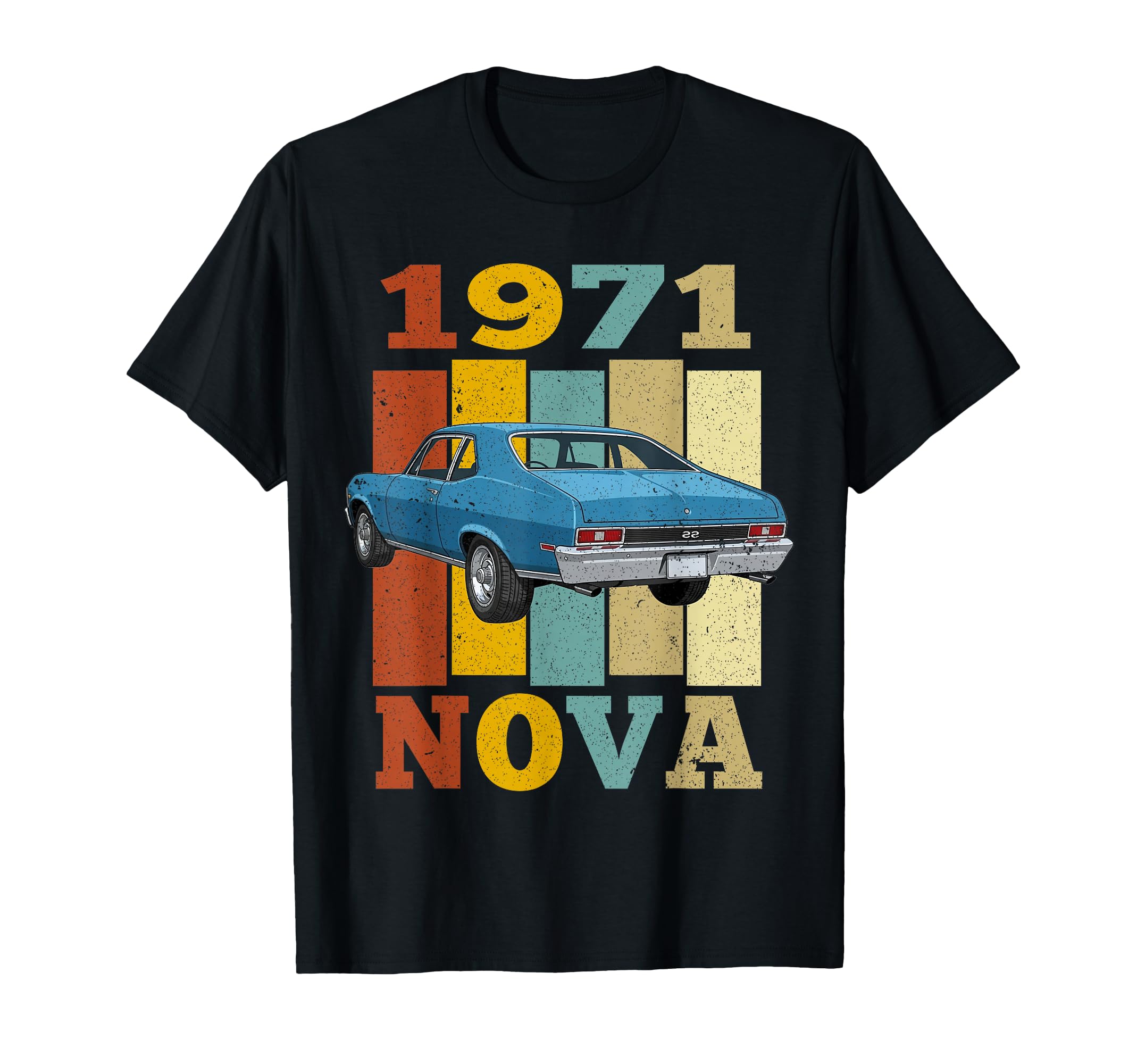 1971 71 Nova Silhouette Muscle Car T-Shirt - Fun Novelty Design Unisex - T-Shirt, Sweatshirt, Hoodie