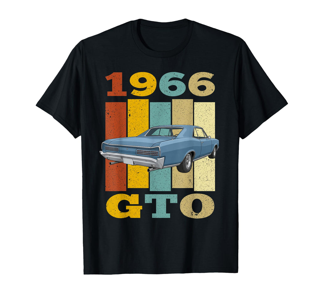 66 1966 Gto Silhouette Muscle Car T-Shirt - Streetwear Style for Adults - T-Shirt, Sweatshirt, Hoodie