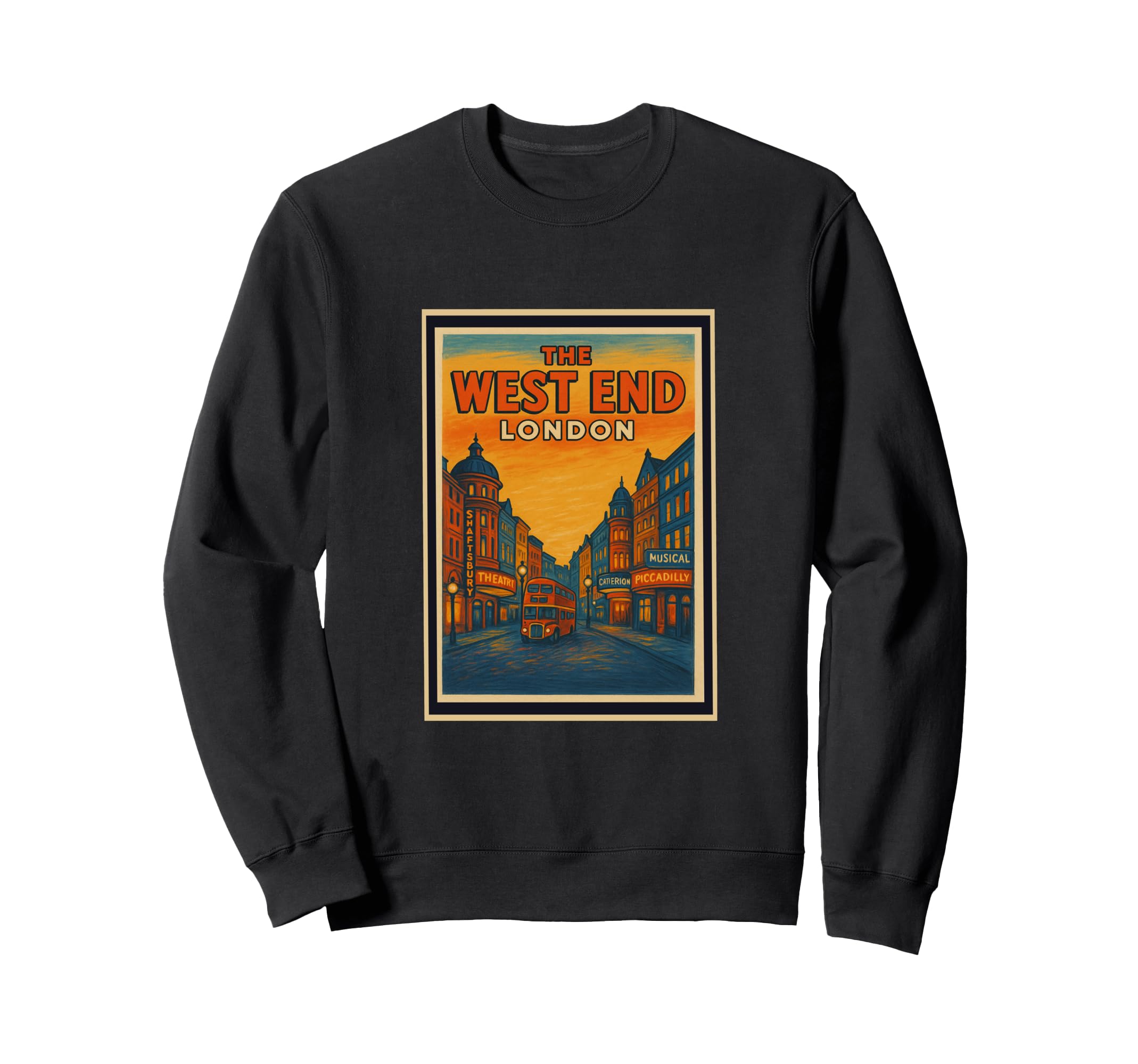 West End London England Uk Theater Sweatshirt - Minimalist Print for Adults - T-Shirt, Sweatshirt, Hoodie