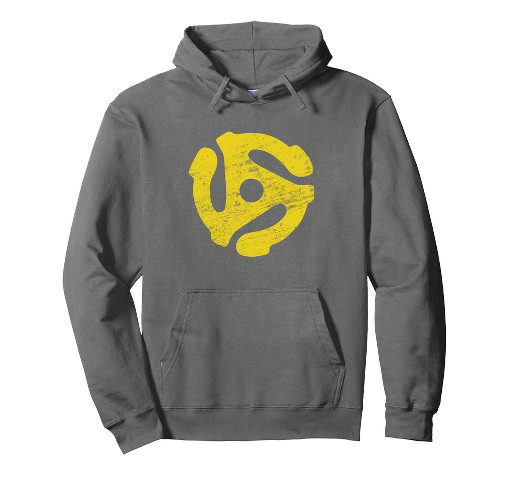 Vinyl Record 45 Rpm Spindle Adapter Hoodie - Trendy Graphic for Adults - T-Shirt, Sweatshirt, Hoodie