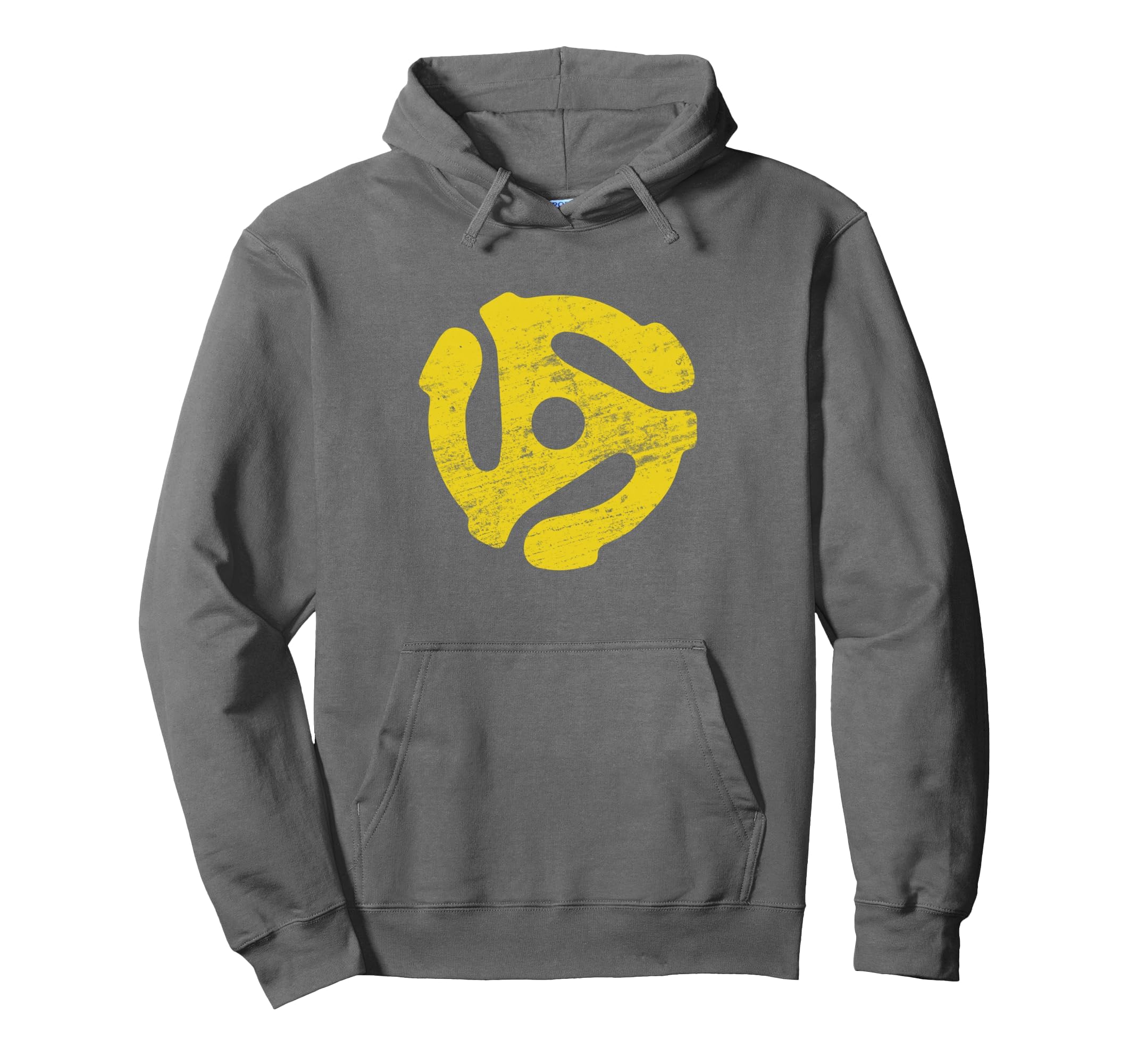 Vinyl Record 45 Rpm Spindle Adapter Hoodie - Novelty Apparel for Adults - T-Shirt, Sweatshirt, Hoodie