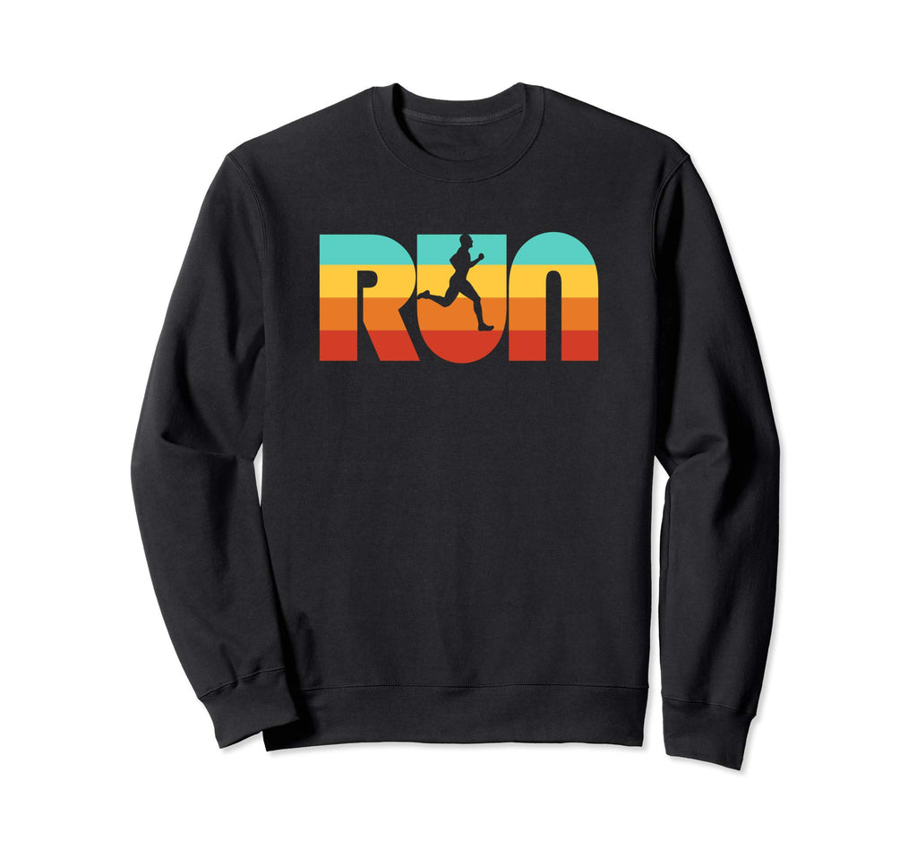Run 70S Color Typography Runner Sweatshirt - Fun Novelty Design Unisex - T-Shirt, Sweatshirt, Hoodie