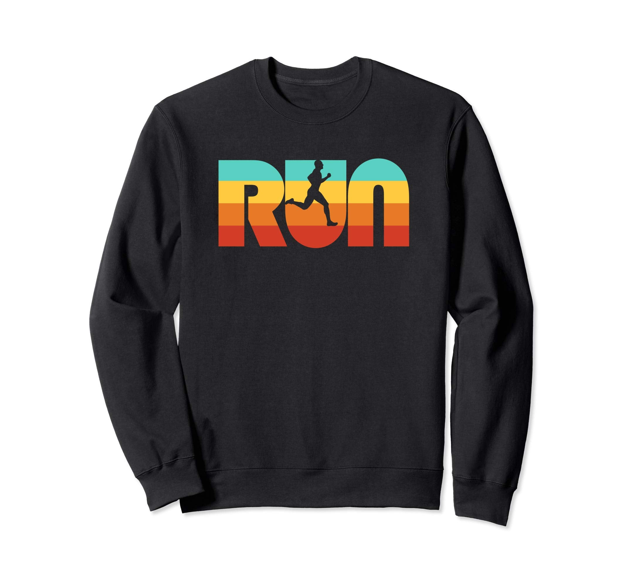 Run 70S Color Typography Runner Sweatshirt - Graphic Print Men Women - T-Shirt, Sweatshirt, Hoodie