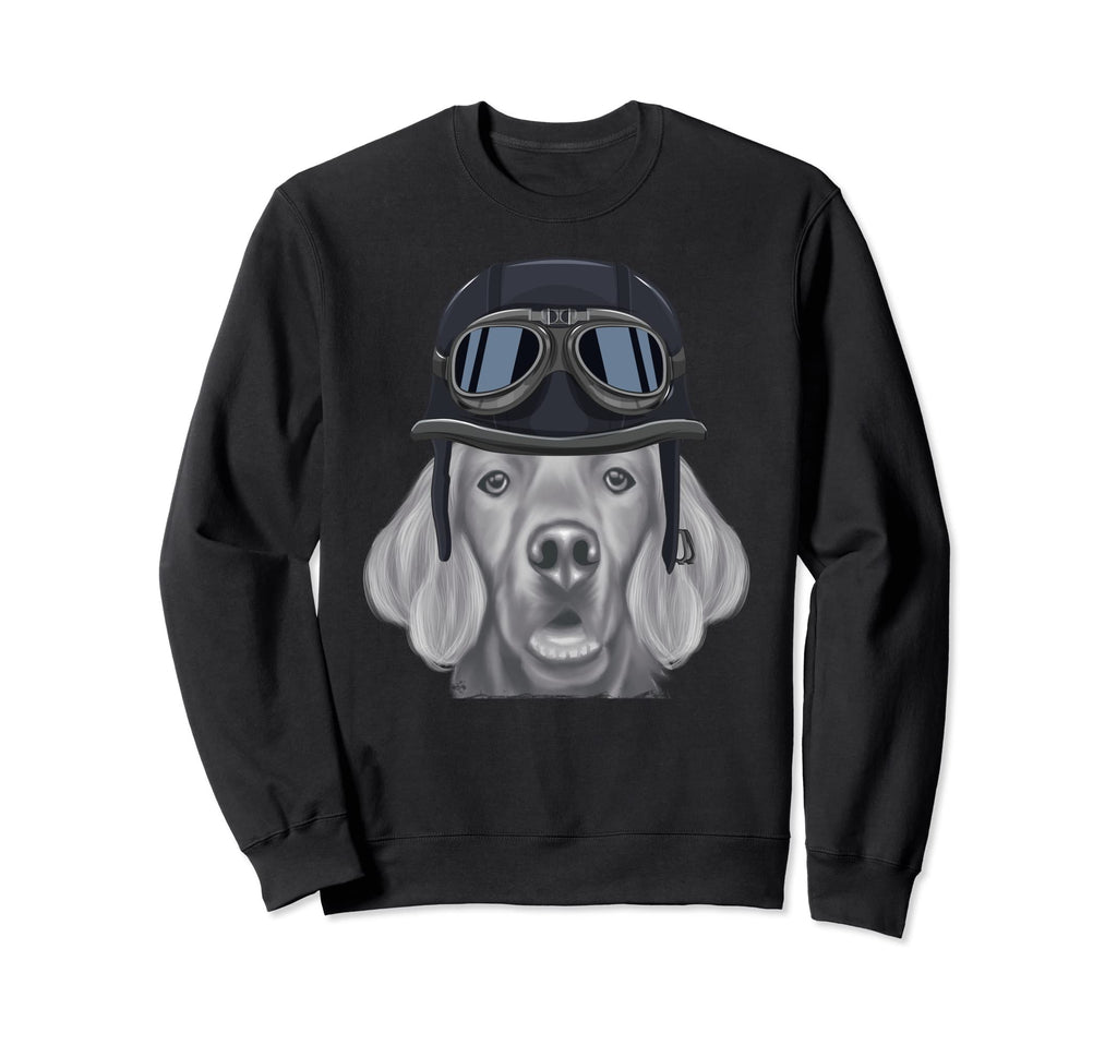 Irish Setter Wearing Motorcycle Sweatshirt - Minimalist Print Men Women - T-Shirt, Sweatshirt, Hoodie