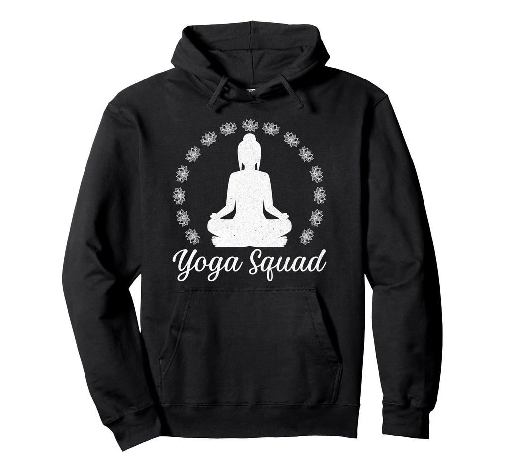 Yoga Squad Spiritual Meditation Pose Hoodie - Minimalist Print Unisex - T-Shirt, Sweatshirt, Hoodie