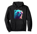 Synthwave Polar Bear Sunglasses 80S Hoodie - Streetwear Style for Adults - T-Shirt, Sweatshirt, Hoodie
