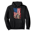 Motorcycle Usa American Flag Mens Biker Hoodie - Fun Novelty Design Unisex - T-Shirt, Sweatshirt, Hoodie