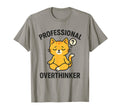 Professional Overthinker Meditating Cat T-Shirt - Aesthetic Graphic Unisex - T-Shirt, Sweatshirt, Hoodie