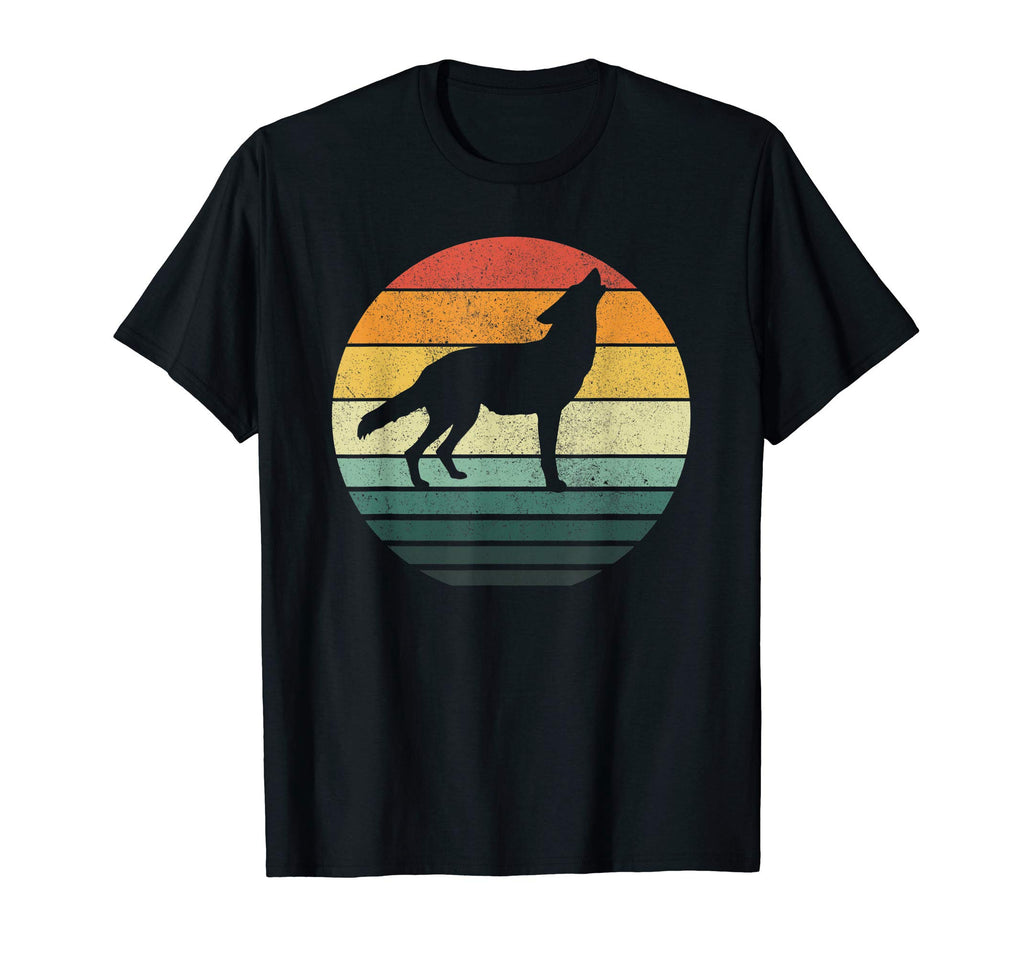 Coyote Animal Sunset 70S Nature Lovers T-Shirt - Minimalist Print Men Women - T-Shirt, Sweatshirt, Hoodie