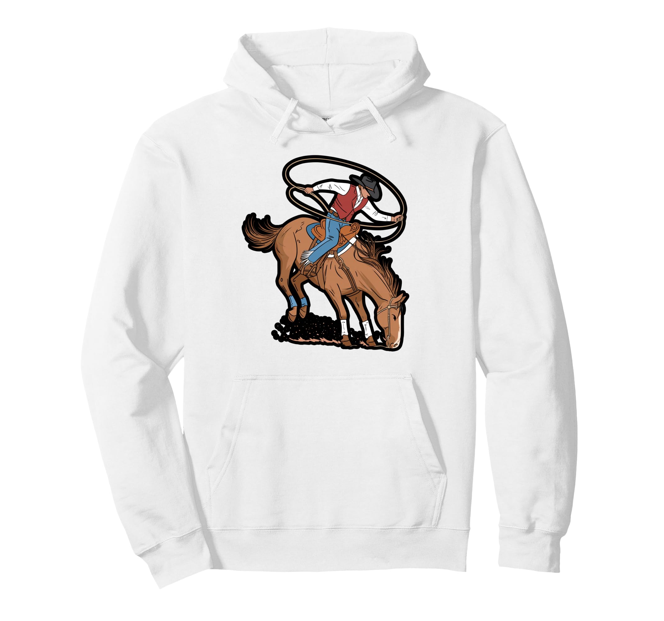 Cowboy Rodeo Lasso Western Hoodie - Casual Everyday Wear Men Women - T-Shirt, Sweatshirt, Hoodie