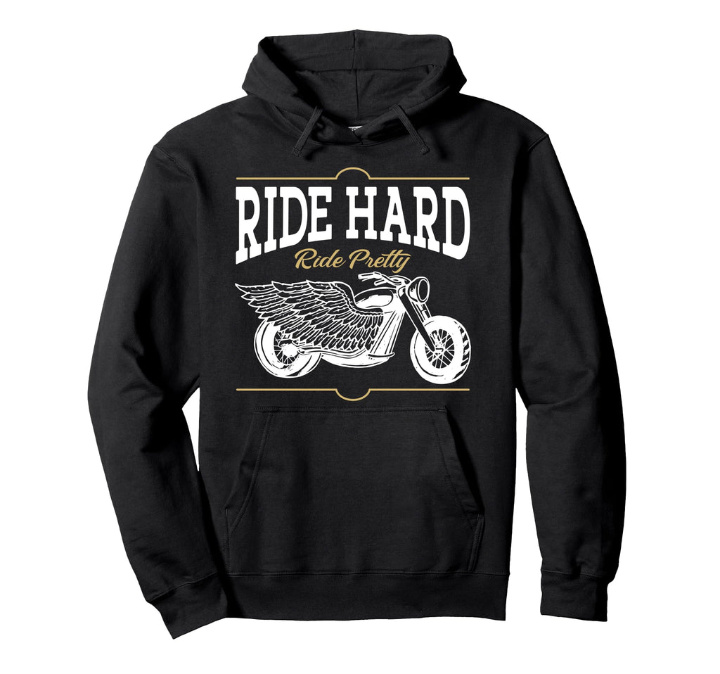 Motorcycle Biker Girlfriend Wife Ride Hoodie - Custom Art Print Men Women - T-Shirt, Sweatshirt, Hoodie