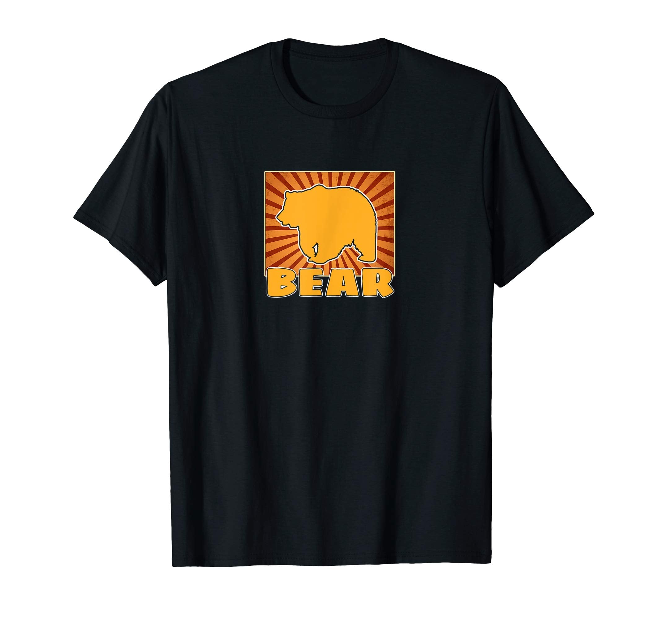 Bear Sunset 70S Animal Lover Forest T-Shirt - Custom Art Print for Adults - T-Shirt, Sweatshirt, Hoodie