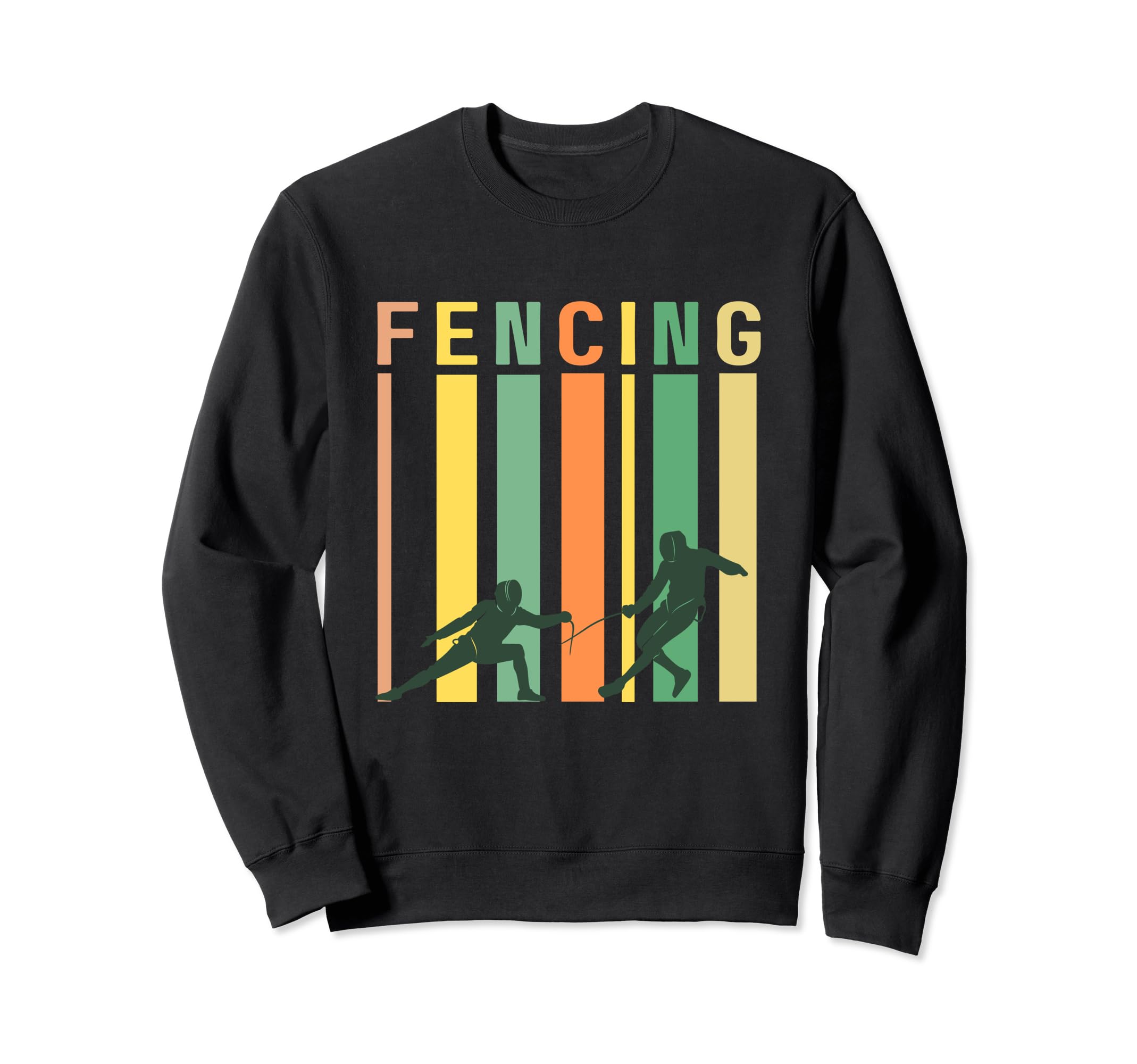 Sporty Typography Sports Fan Fencing Sweatshirt - Trendy Graphic Men Women - T-Shirt, Sweatshirt, Hoodie