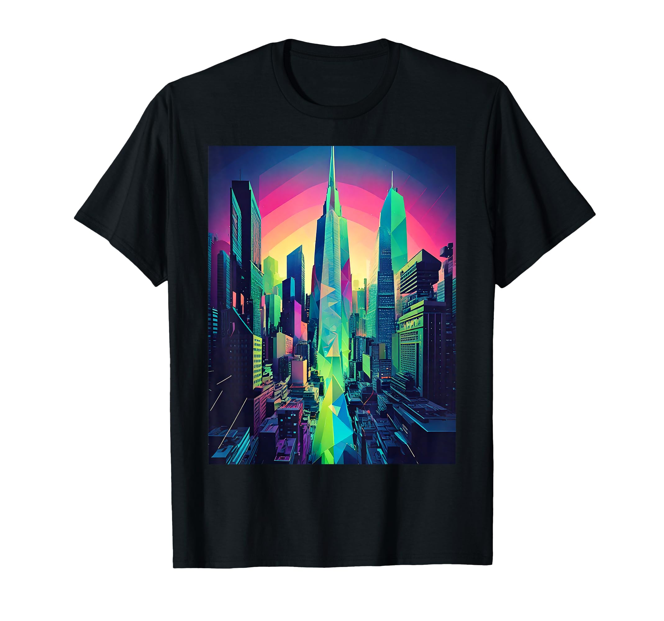 80S Inspired City Outrun Sunset T-Shirt - Streetwear Style Men Women - T-Shirt, Sweatshirt, Hoodie