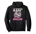 Roller Skating Skate 1970S Keep Hoodie - Streetwear Style for Adults - T-Shirt, Sweatshirt, Hoodie