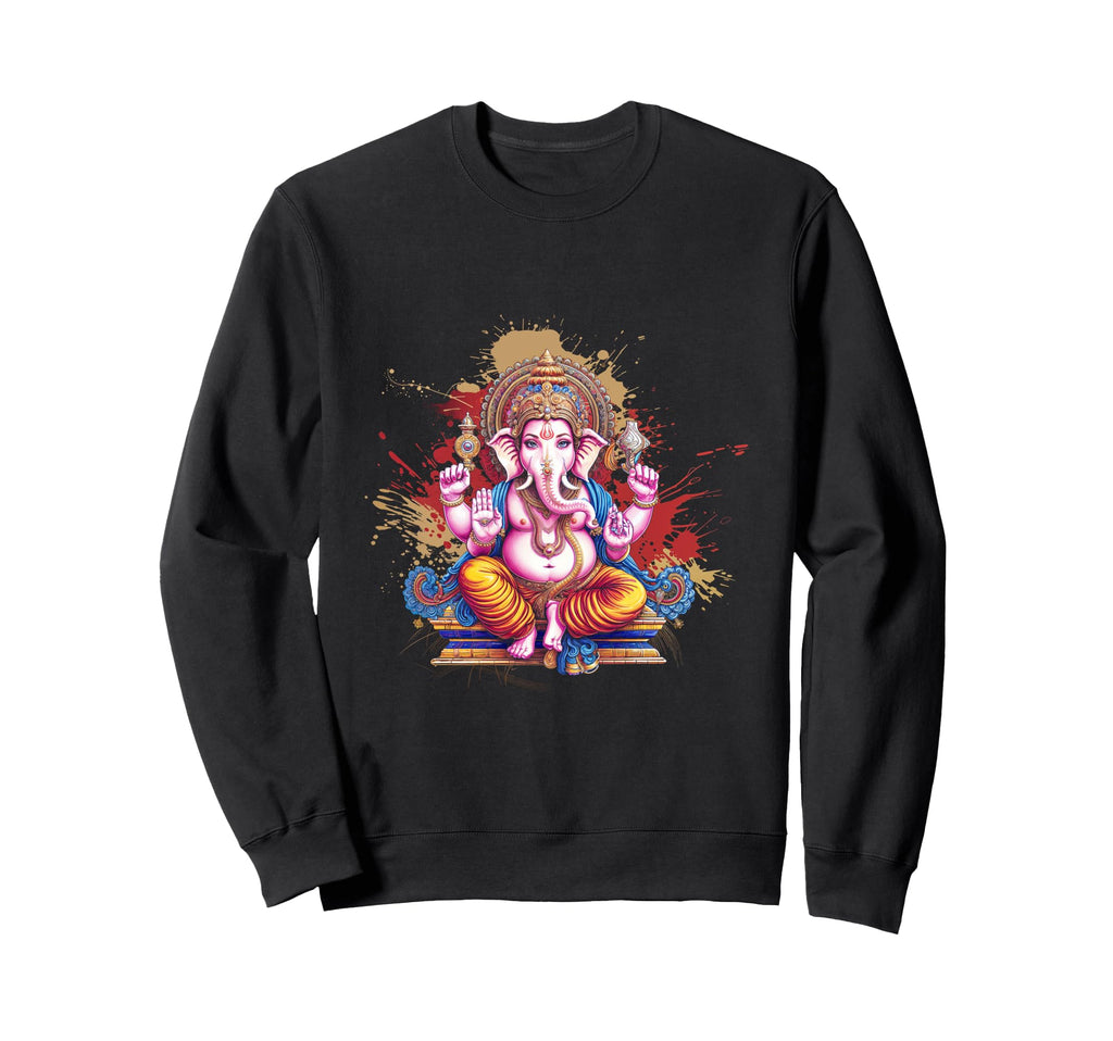 Ganesha Elephant Hindu God Sweatshirt - Aesthetic Graphic Men Women - T-Shirt, Sweatshirt, Hoodie