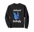 Antisocial Butterfly Funny Introvert Sweatshirt - Trendy Graphic for Adults - T-Shirt, Sweatshirt, Hoodie