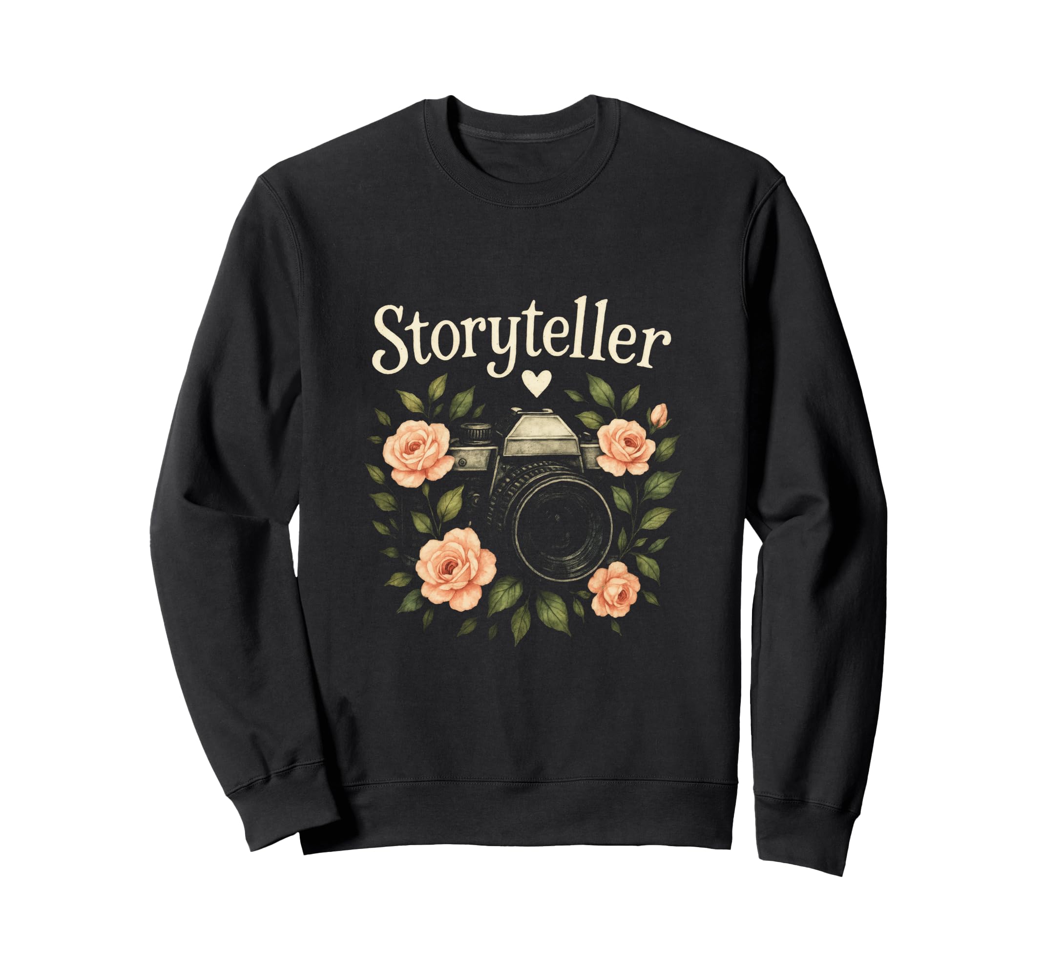 Storyteller Camera Floral Art Sweatshirt - Novelty Apparel Unisex - T-Shirt, Sweatshirt, Hoodie