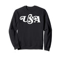 Usa Typography Patriotic 4Th July Sweatshirt - Trendy Graphic Men Women - T-Shirt, Sweatshirt, Hoodie