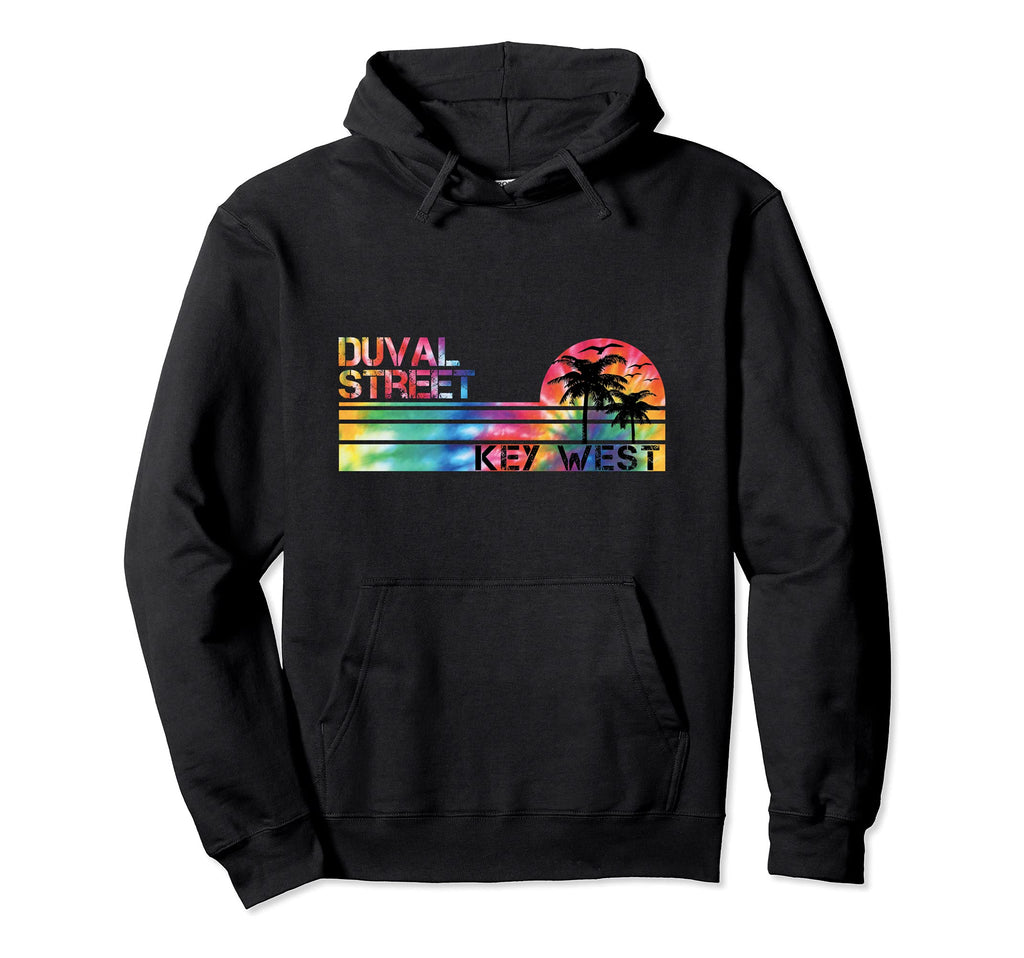 Duval Street Key West Tie Dye Inspired Hoodie - Streetwear Style Men Women - T-Shirt, Sweatshirt, Hoodie