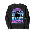 Retrowave Pastel Goth Cat 80S Sweatshirt - Minimalist Print Men Women - T-Shirt, Sweatshirt, Hoodie