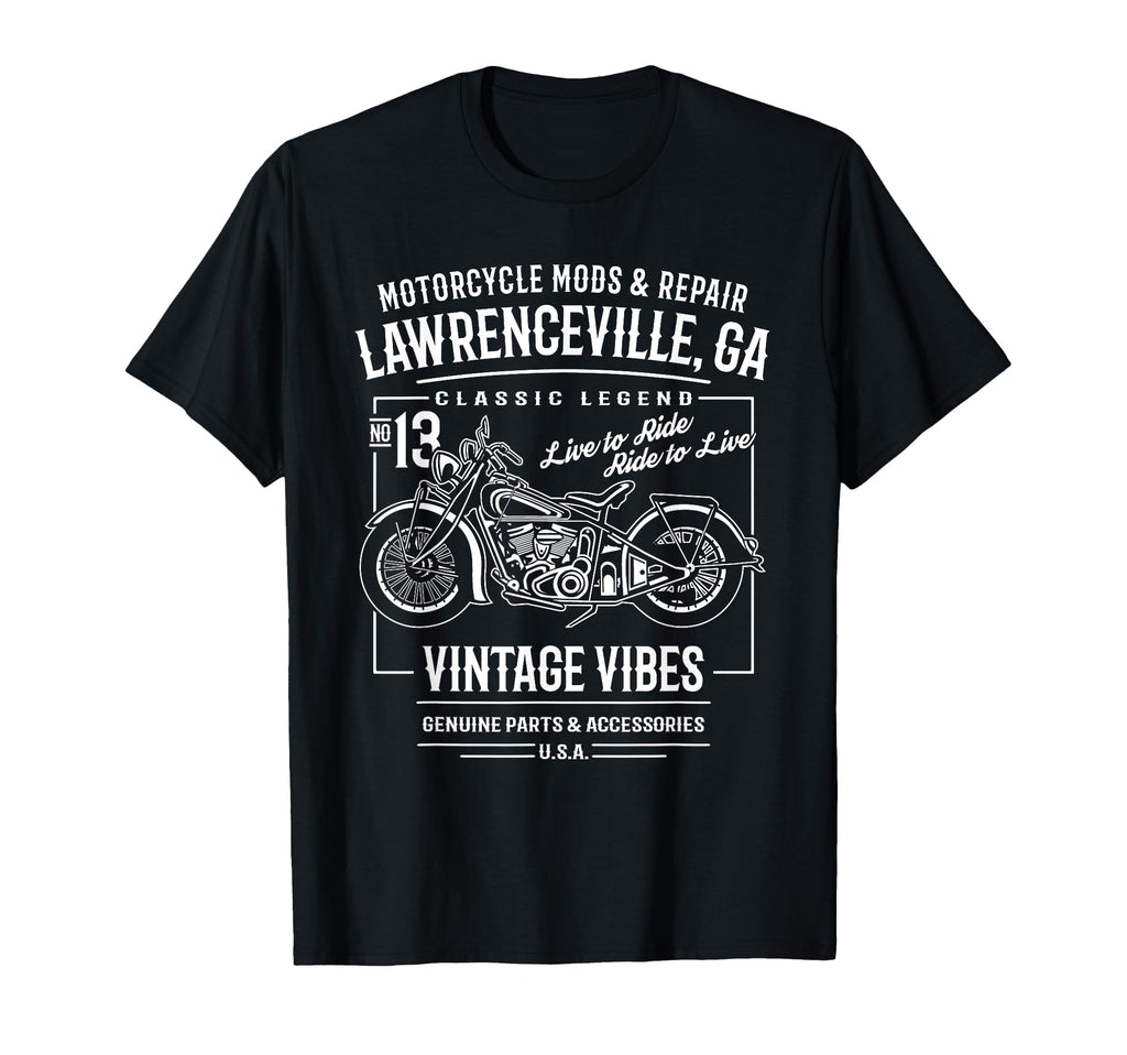 Lawrenceville Ga Usa Motorcycle T-Shirt - Novelty Apparel Men Women - T-Shirt, Sweatshirt, Hoodie