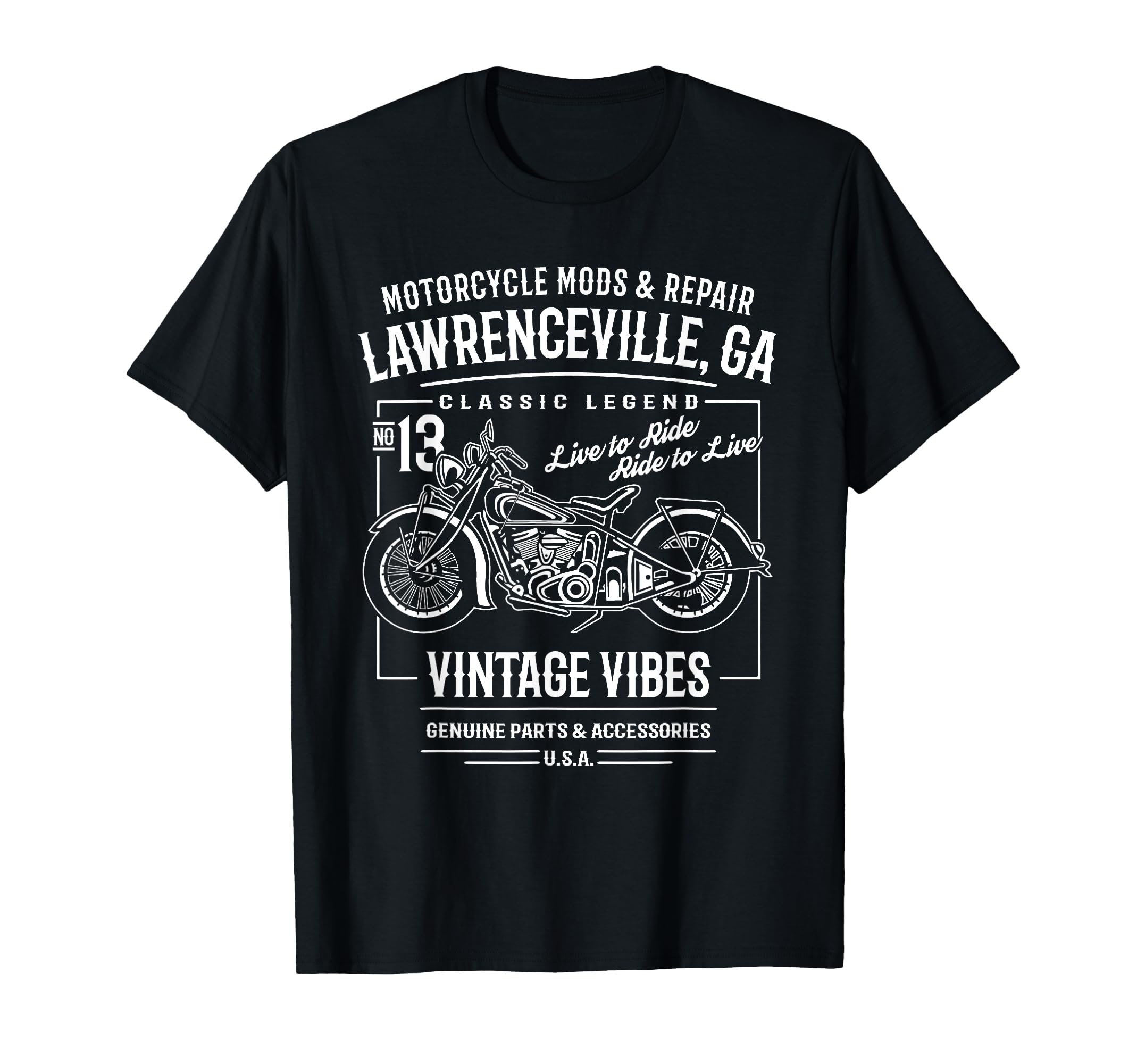 Lawrenceville Ga Usa Motorcycle T-Shirt - Novelty Apparel Men Women - T-Shirt, Sweatshirt, Hoodie