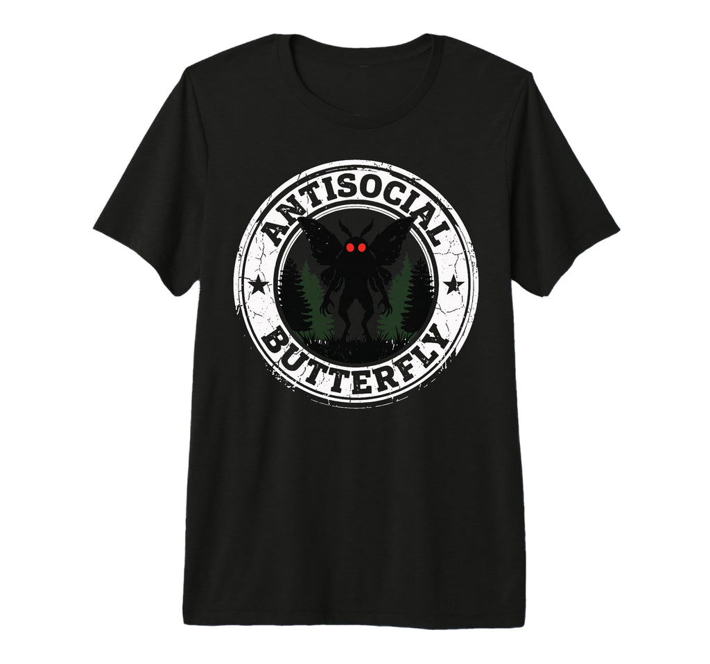 Antisocial Butterfly Tri Blend T-Shirt - Aesthetic Graphic Men Women - T-Shirt, Sweatshirt, Hoodie