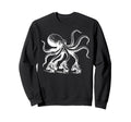 Octopus Skating Roller Skates Funny Sweatshirt - Novelty Apparel Unisex - T-Shirt, Sweatshirt, Hoodie
