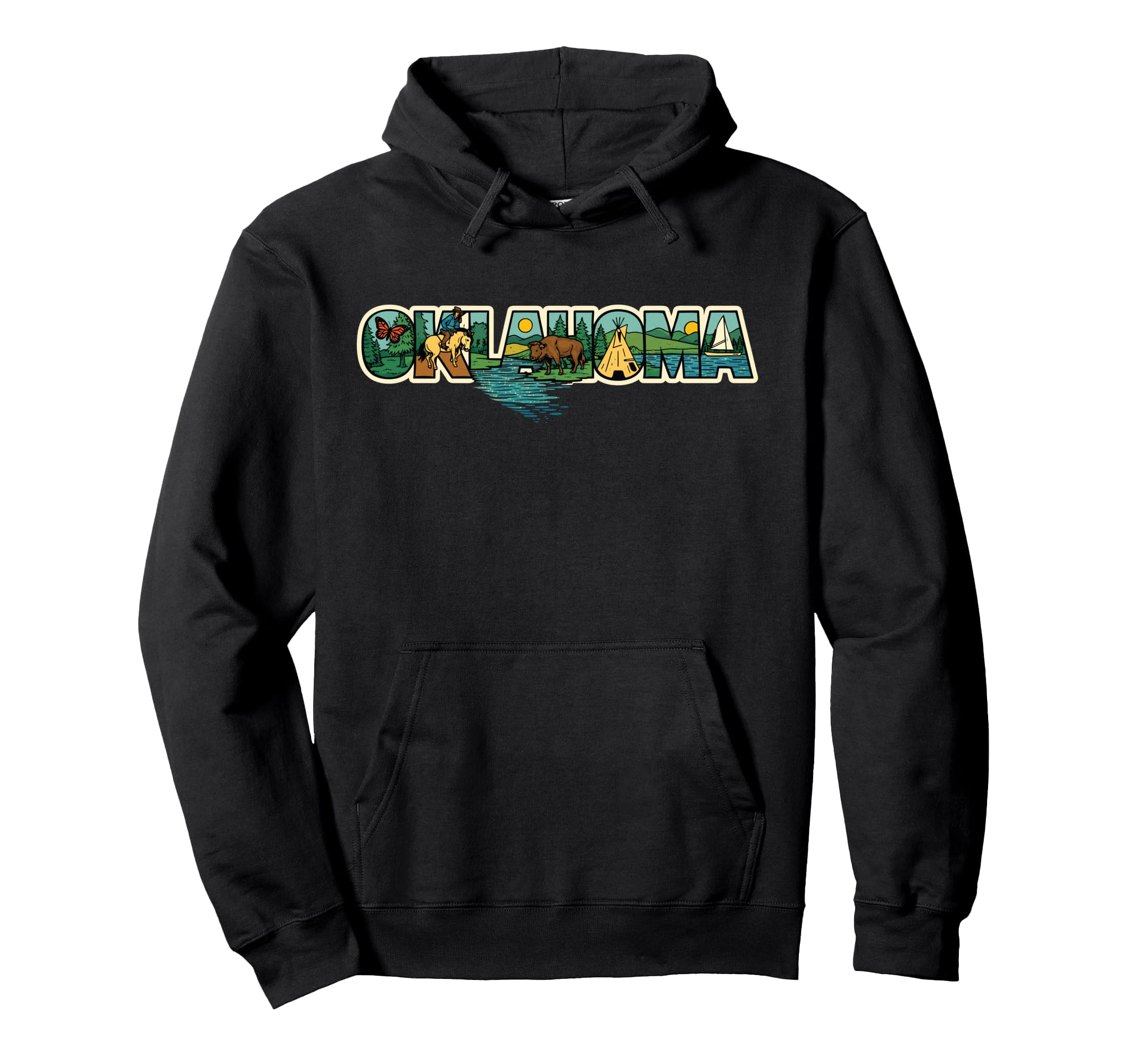 Oklahoma Scenic Nature Native Hoodie - Casual Everyday Wear Men Women - T-Shirt, Sweatshirt, Hoodie