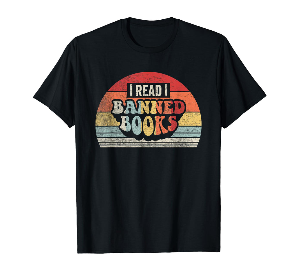 I Read Banned Books Typography Art T-Shirt - Aesthetic Graphic Unisex - T-Shirt, Sweatshirt, Hoodie