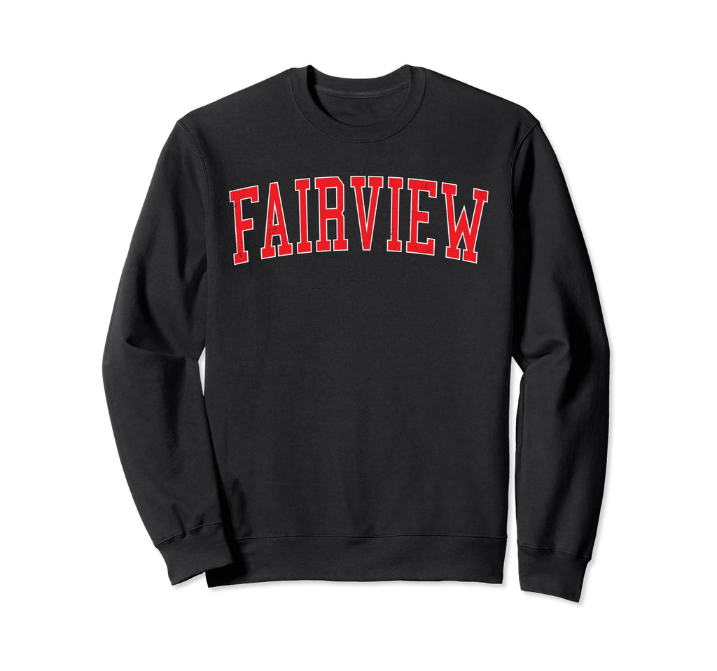 Fairview Ca Distressed Red Varsity Sweatshirt - Trendy Graphic for Adults - T-Shirt, Sweatshirt, Hoodie