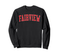 Fairview Ca Distressed Red Varsity Sweatshirt - Trendy Graphic for Adults - T-Shirt, Sweatshirt, Hoodie