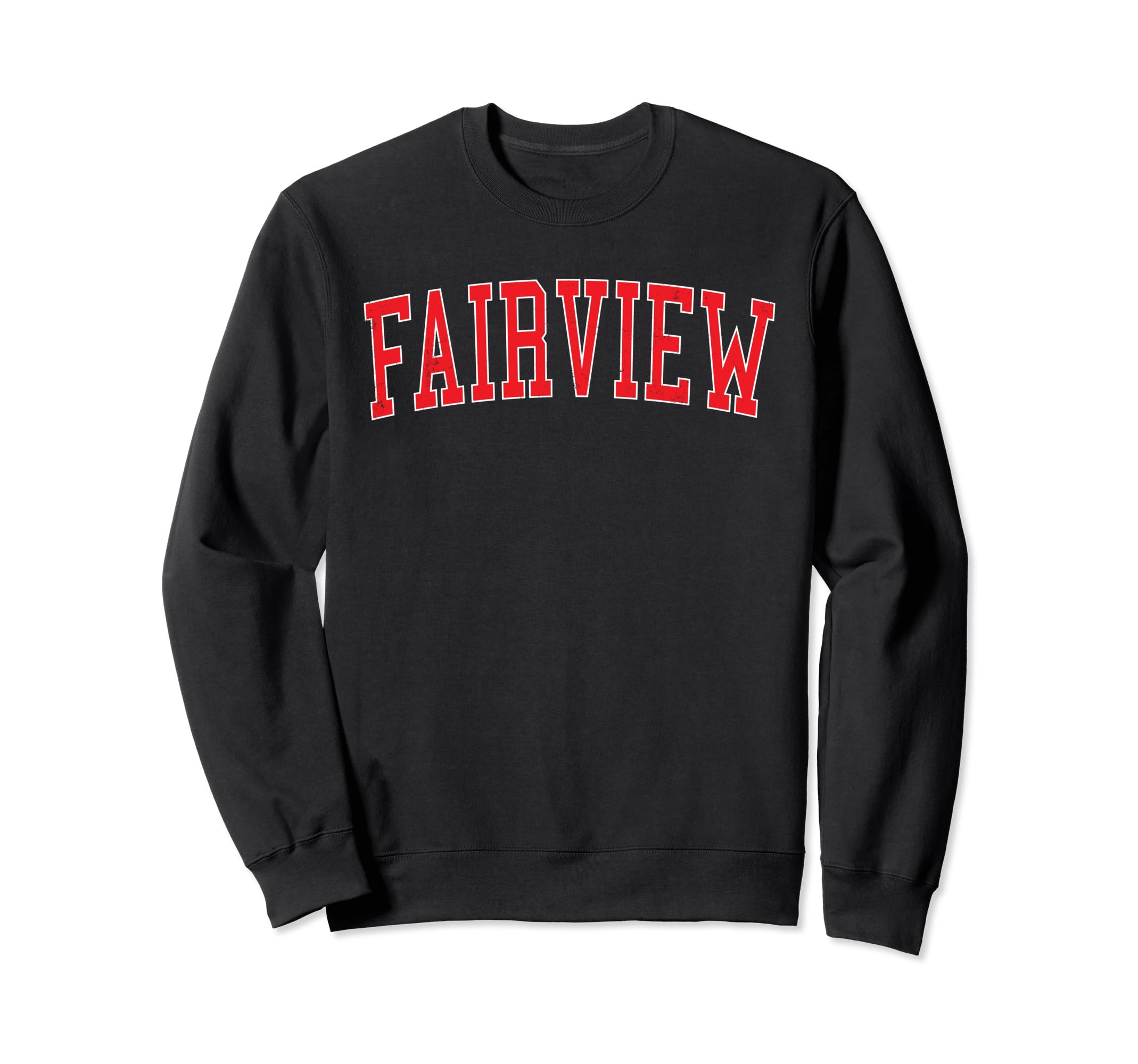 Fairview Ca Distressed Red Varsity Sweatshirt - Trendy Graphic for Adults - T-Shirt, Sweatshirt, Hoodie