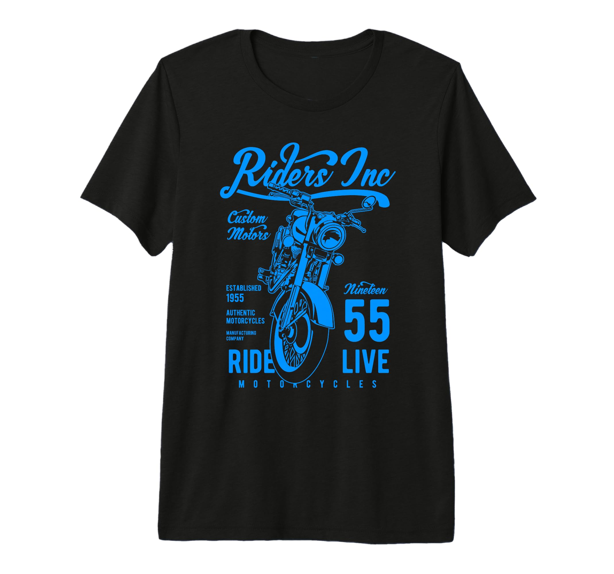 Riders Inc 1955 Motorcycle Tri Blend T-Shirt - Aesthetic Graphic for Adults - T-Shirt, Sweatshirt, Hoodie