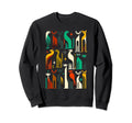 Mid Century Long Neck Cats 50S 60S Sweatshirt - Novelty Apparel Unisex - T-Shirt, Sweatshirt, Hoodie