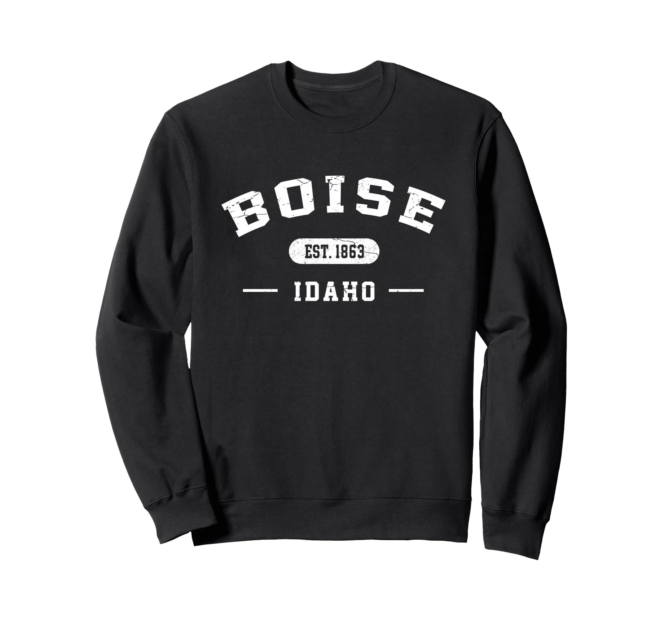 Boise Idaho Est 1863 Athletic Sweatshirt - Graphic Print Men Women - T-Shirt, Sweatshirt, Hoodie
